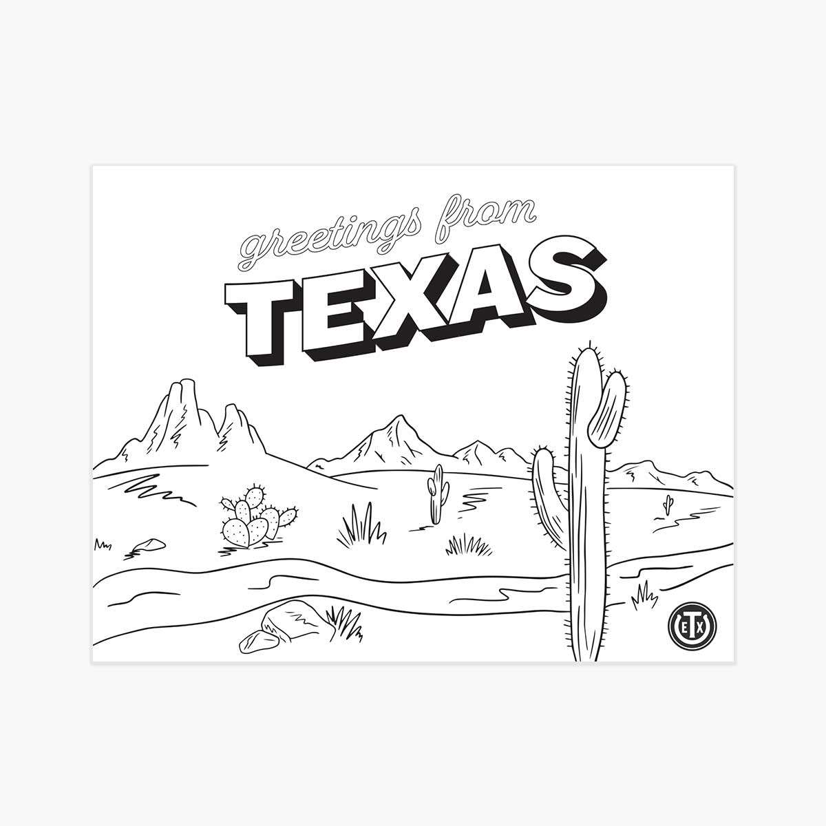 Coloring Pages - Postcard
