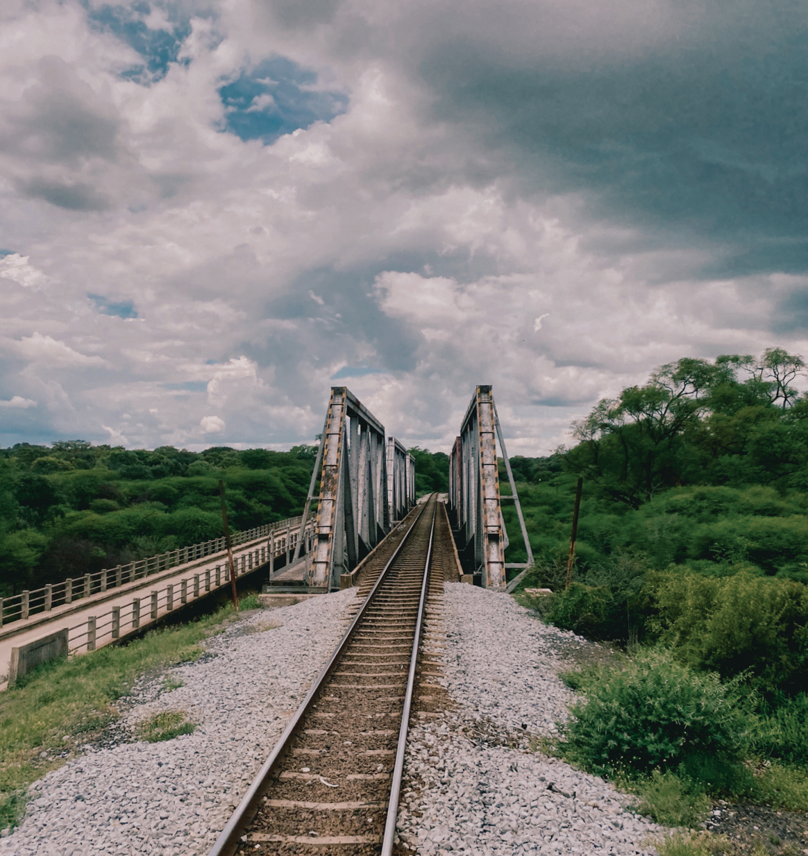 Train tracks in rural Zimbabwe