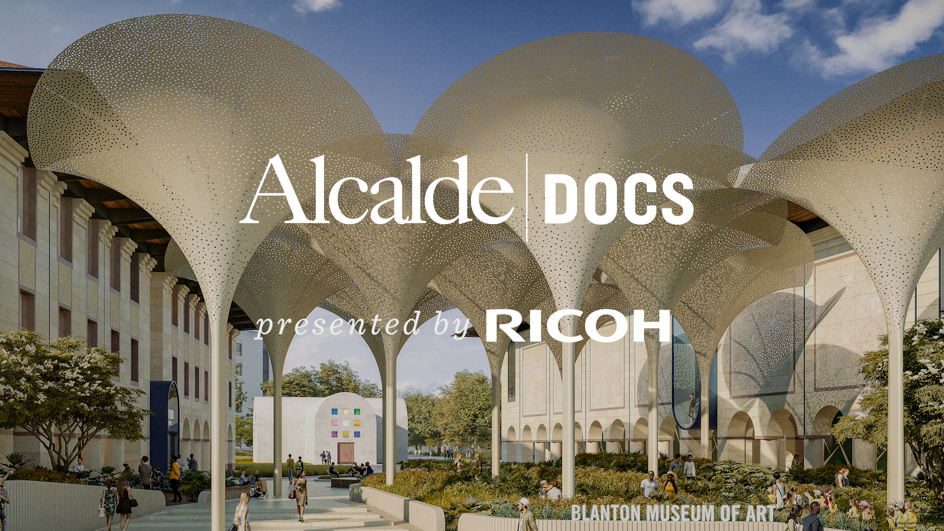 A rendering of the newly reimagined Blanton Museum of Art grounds