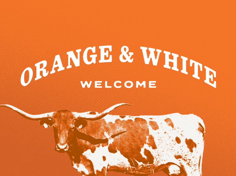 Texas Exes Orange & White