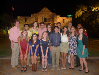 2013 Forty Acres Scholars infront of the Alamo