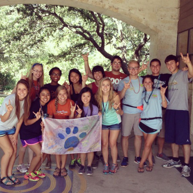 Students and Counselor and Camp Texas