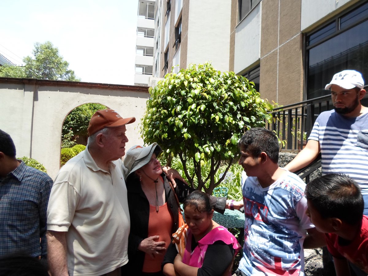 Carlos and Gwen talk to Recipients