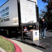 Unloading Truck at Food Drive