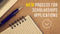New Scholarship Application Process Banner