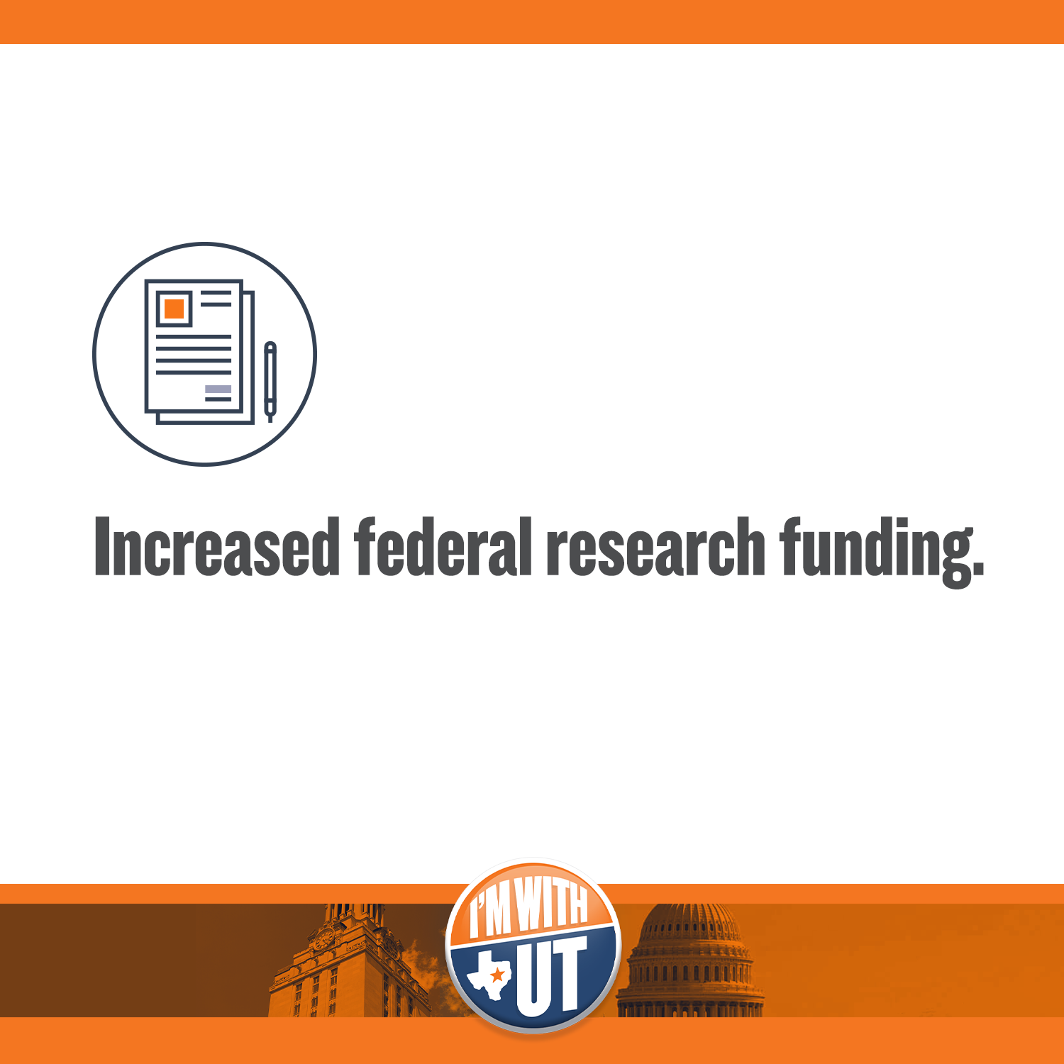 Increased federal research funding.